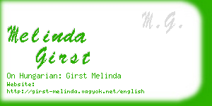 melinda girst business card